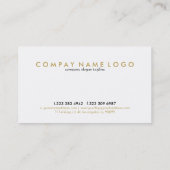 Elegante haarkleur Gouden Glitter Tekst Ontwerp Visitekaartje (Achterkant)