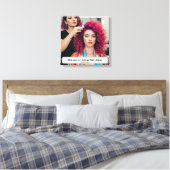 Elegante Haarsalon Aangepaste Naam Canvas Print (Insitu (Slaapkamer))