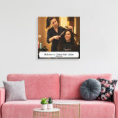 Elegante Haarsalon Aangepaste Naam Canvas Print (Insitu (Woonkamer))
