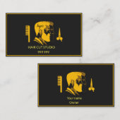 Elegante haarsnijstudio visitekaartje (Voorkant / Achterkant)