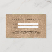 Elegante Haarstylist Afspraakkaart Visitekaartje (Achterkant)