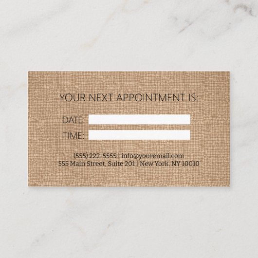 Elegante Haarstylist Afspraakkaart Visitekaartje (Achterkant)