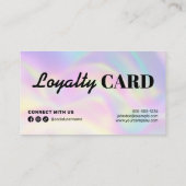 Elegante haarstylist Beloning Holographic Klantenkaartje (Achterkant)