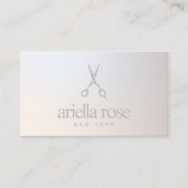 Elegante Haarstylist schaar lichtgevende gradiënt Visitekaartje (Voorkant)