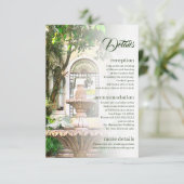 Elegante hacienda en witte duiven Mexicaanse bruil Informatiekaartje (Staand voorkant)