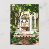 Elegante hacienda en witte duiven Mexicaanse bruil Informatiekaartje (Achterkant)