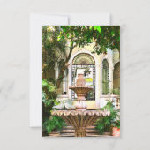 Elegante Hacienda en witte duiven Mexicaanse bruil RSVP Kaartje (Achterkant)