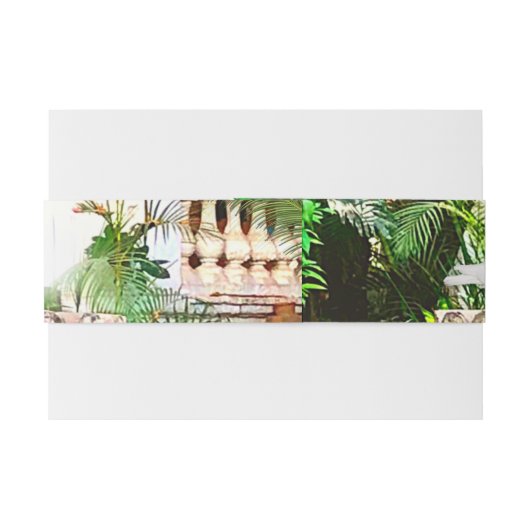 Elegante Hacienda en witte duiven Mexicaanse bruil Uitnodigingen Wikkel (Achterkant Voorbeeld)