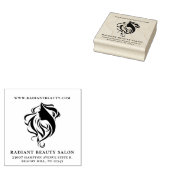 Elegante Hair Salon Logo Business Rubberstempel (Gestempeld)