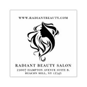 Elegante Hair Salon Logo Business Rubberstempel (Afrduk)