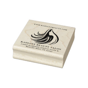 Elegante Hair Salon Logo Business Rubberstempel