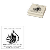 Elegante Hair Salon Logo Business Rubberstempel (Gestempeld)