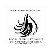 Elegante Hair Salon Logo Business Rubberstempel (Afrduk)