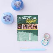 Elegante Hair Stylist Salon Make-up Waxing Flyers (Enkel)