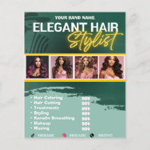 Elegante Hair Stylist Salon Make-up Waxing Flyers