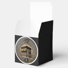 Elegante Hajj Mabrur Kaaba Illustratie Ronde Stick Bedankdoosjes