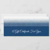 Elegante Half Tone Patroon Gift Certificaat (Voorkant)