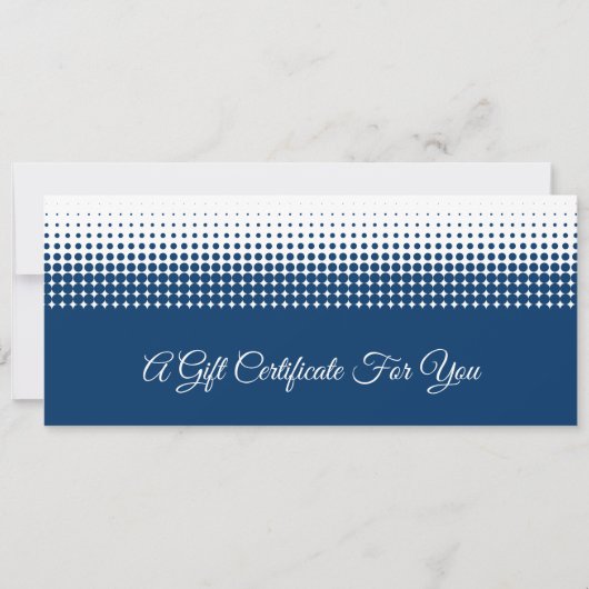 Elegante Half Tone Patroon Gift Certificaat (Voorkant)
