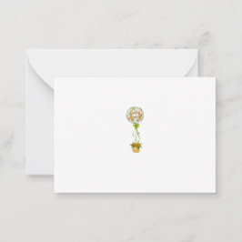 Elegante 'Hallo Baby' Baby Shower Bedankkaart Notitiekaartje