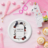 Elegante Halloween Bloem Boho Bruidsfeest Papieren Bordje (Feest)