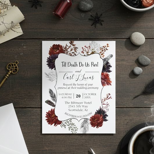 Elegante Halloween Bloem Boho Burgundy op Budget