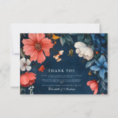 Elegante Halloween bruiloft Bedankkaart (Voorkant)