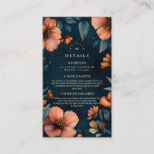 Elegante Halloween bruiloft Informatiekaartje (Voorkant)