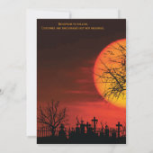 Elegante Halloween bruiloft uitnodigingen avond (Achterkant)