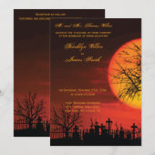 Elegante Halloween bruiloft uitnodigingen avond (Voorkant / Achterkant)