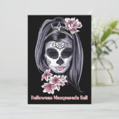 Elegante halloween cinco de mayo suiker schedel (Staand voorkant)