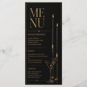 Elegante Halloween Cocktailparty Menu Card (Voorkant)