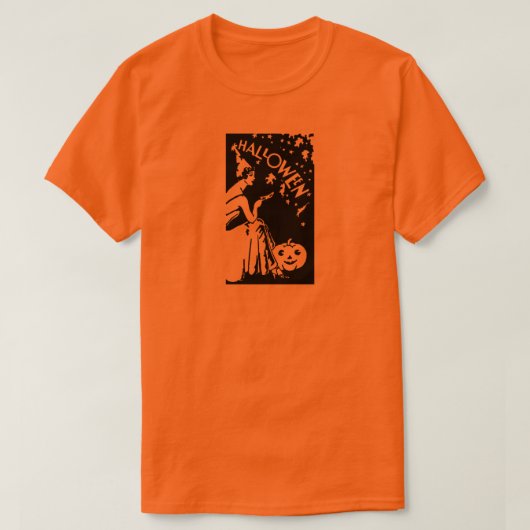 Elegante  Halloween dame met masker T-shirt (Design voorkant)