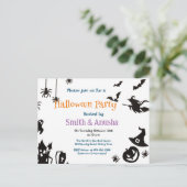 Elegante Halloween-feestuitnodiging - Briefkaart (Staand voorkant)