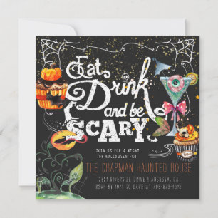 Elegante Halloween-feestuitnodiging Feestdagenkaart