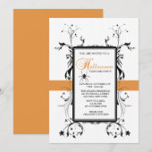 Elegante Halloween-feestuitnodiging Kaart (Voorkant / Achterkant)