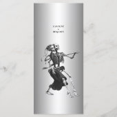 Elegante Halloween-huwelijksmenu Menu (Achterkant)