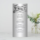 Elegante Halloween Huwelijksmenu Menu (Staand voorkant)