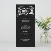 Elegante Halloween Huwelijksmenu Menu (Staand voorkant)