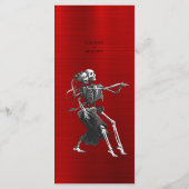 Elegante Halloween-huwelijksmenu Menu (Achterkant)