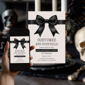 Elegante Halloween kostuum en cocktail party Feestdagenkaart