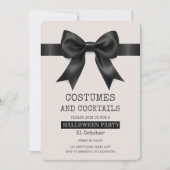 Elegante Halloween kostuum en cocktail party Feestdagenkaart (Voorkant)