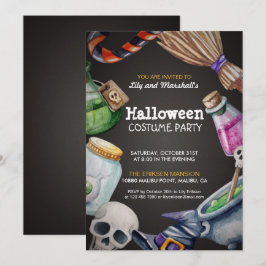 Elegante Halloween Kostuum Party Uitnodiging