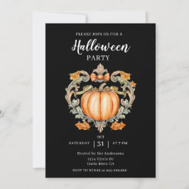 Elegante Halloween Pumpkin Party uitnodiging
