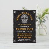 Elegante Halloween Schedel Uitnodiging (Staand voorkant)
