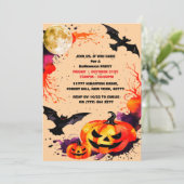 Elegante Halloween Spooky Party Uitnodiging (Staand voorkant)