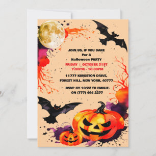 Elegante Halloween Spooky Party Uitnodiging