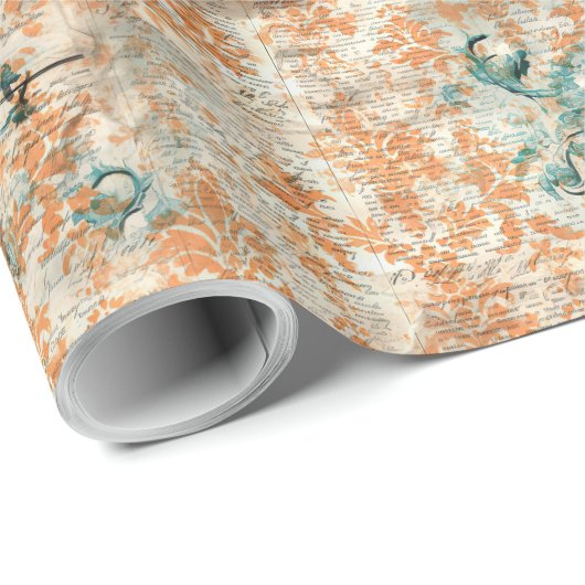 Elegante Halloween Toile Cadeaupapier (Rol Hoek)