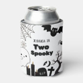 Elegante Halloween twee spookachtige tweede verjaa Blikjeskoeler (Blikje Voorkant)