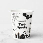 Elegante Halloween twee spookachtige tweede verjaa Papieren Bekers (Achterkant)