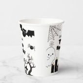 Elegante Halloween twee spookachtige tweede verjaa Papieren Bekers (Links)